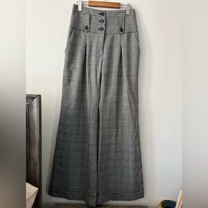 Elizabeth and James Pinstripe Wide-leg Trousers